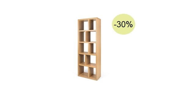 BERLIN 5 LEVELS 70 regał fornir EXPO